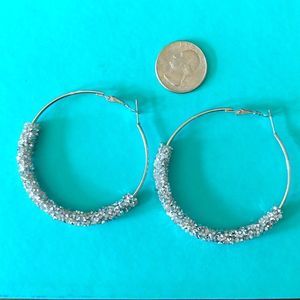 NWOT Sparkly hoop earrings